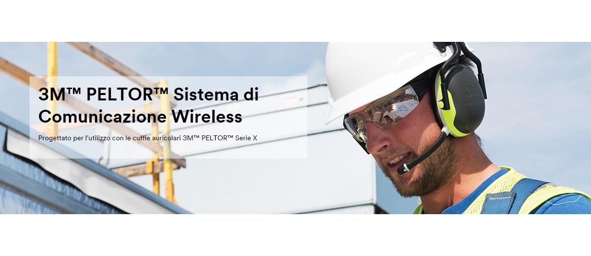 Sistema di comunicazione wireless per Cuffie Peltor™ 3M™ Serie X 